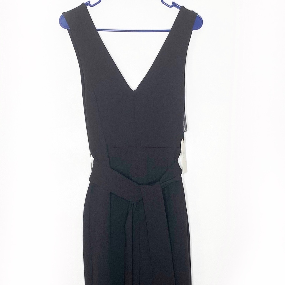 LEITH Black Deep V Neck Wide Leg Jumpsuit Size S - Picture 4 of 10